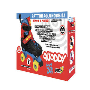 Pattini in Linea Roller Misura Regolabile 31-34 Freno a Tampone Blu/Rosso