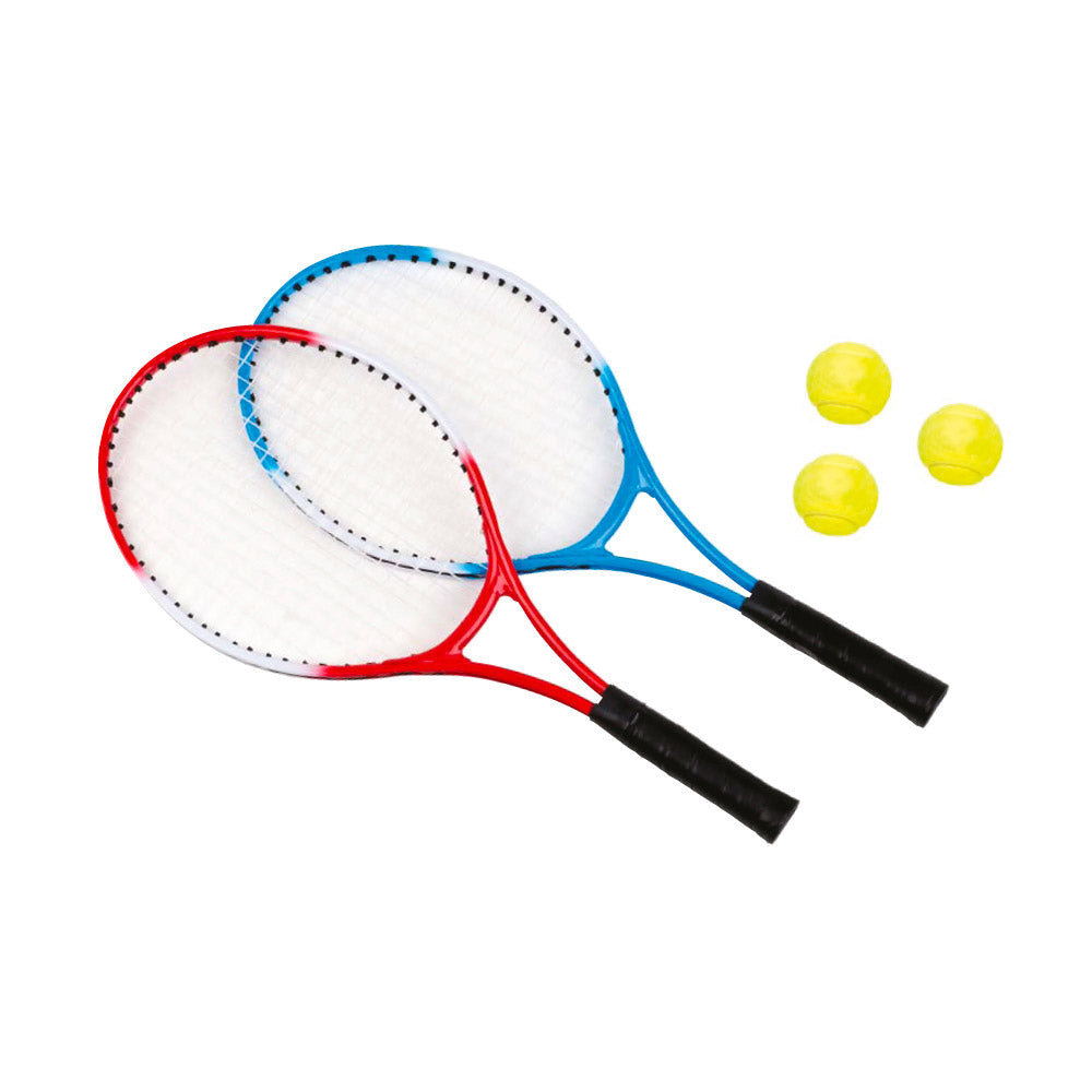 Set 2 Racchette da Tennis 59 cm con 3 Palline e Borsa da Trasposto