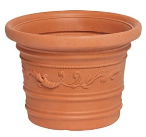 VASO FESTONATO TERRACOTTA TONDO CM.60 H.45 LT.65