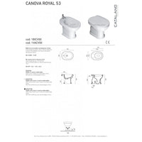 Sanitari classici a Terra Ceramica Catalano Canova Royal Smalto Cataglaze Con sedile soft close