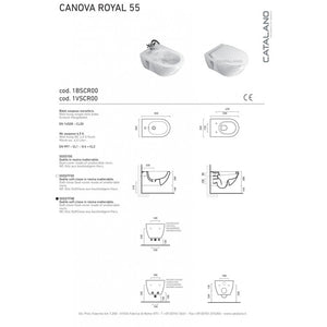 Sanitari Sospesi Ceramica Catalano Canova Royal con sedile Soft Close