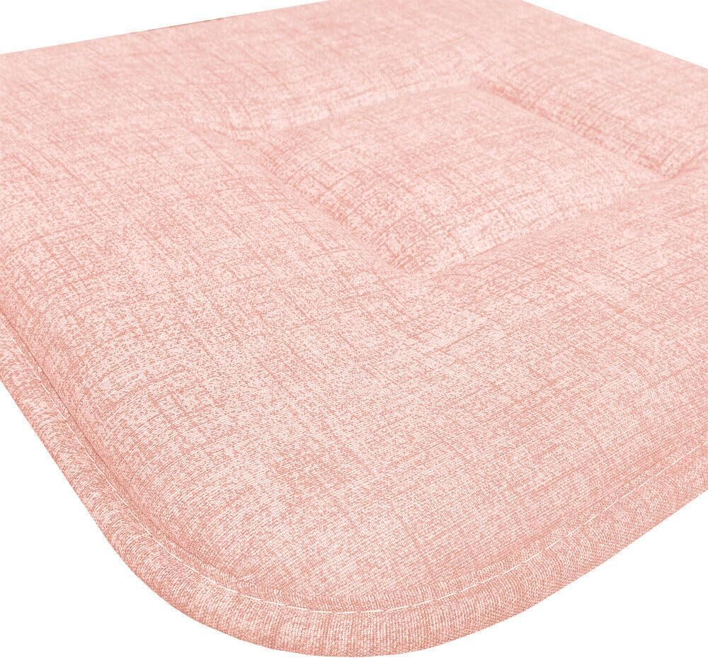 Set 4 Cuscini Sedia Cucina Cotone Morbidi Lavabili Universali Coprisedia Colore Pastello Rosa