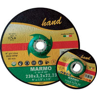 Disco abrasivo taglio marmo depresso hand mm 115x22,2 h.mm 3,2 (50 pezzi) Hand 