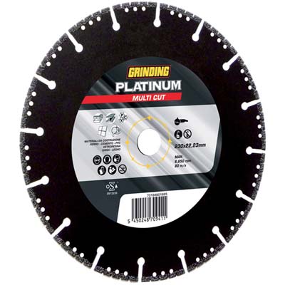 Disco diamantato platinum multi cut grinding mm 230x22,2 h.mm 3,1 Grinding 