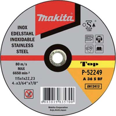 Disco abrasivo taglio ferro makita mm 115x22,2 h.mm 1,6 piano (50 pezzi) Makita 