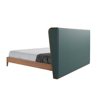 Letto in ecopelle verde scuro