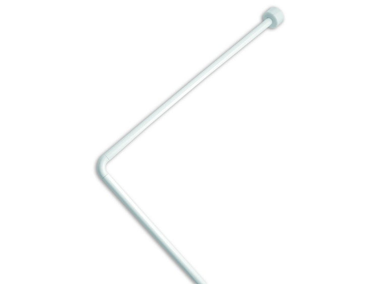 Telaio angolare per tende doccia in blister col. bianco cm. 80x170x80 - 