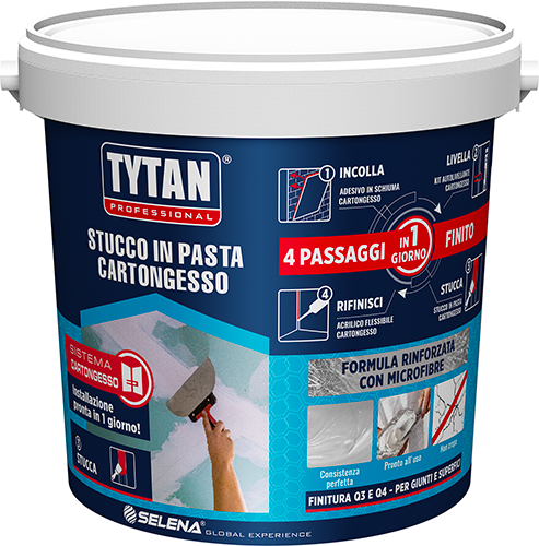 Stucco in pasta x cartongesso 1,8kg bianco