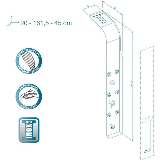 Colonna doccia multifunzione Metaform modello Elizabeth