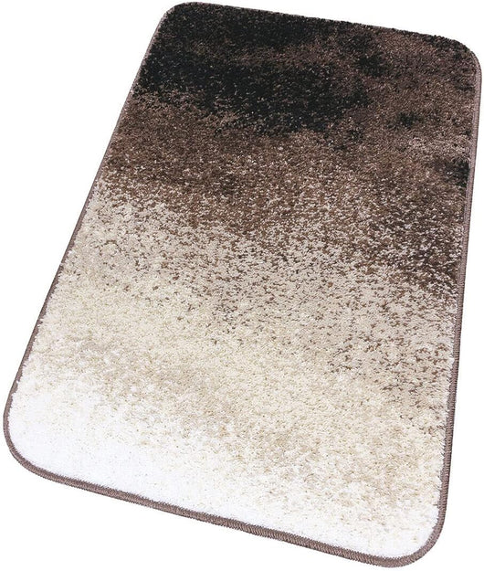 Tappeto Bagno Camera 60x100 cm Sfumato Moderno Morbido Antiscivolo Scendiletto Shaggy Marrone