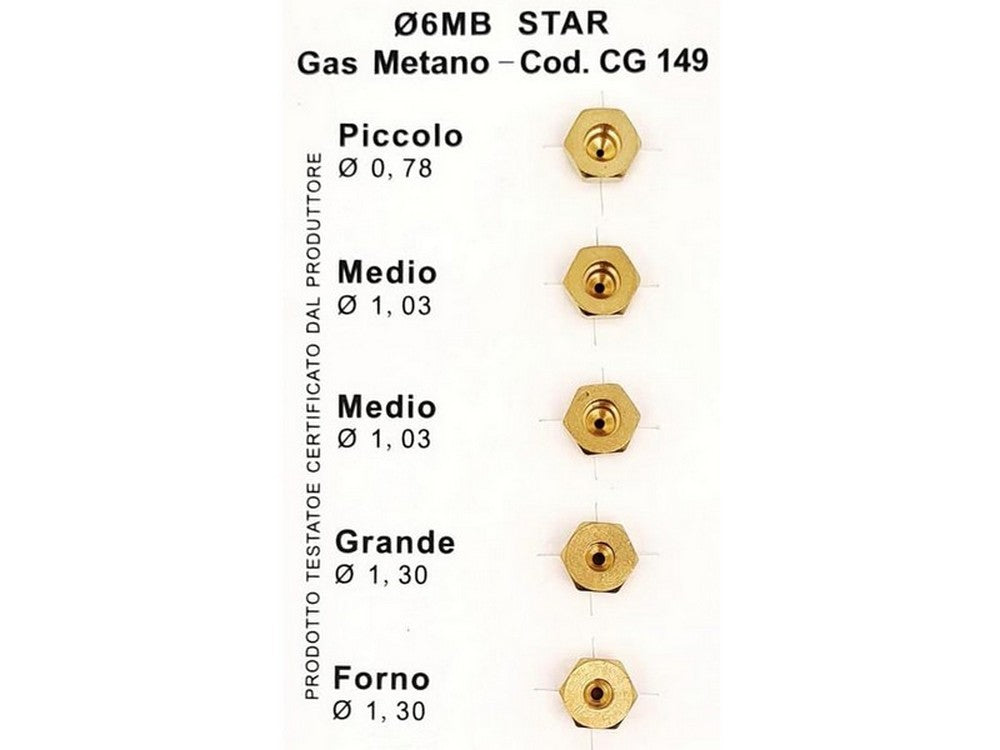 cf ugelli per cucina metano kit 5 pezzi cod:ferx.vit53751