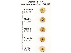 cf ugelli per cucina metano kit 5 pezzi cod:ferx.vit53751