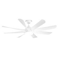 Ventilatore In Metallo Bianco 8 Pale Acrilico Bianco Diffusore Vetro