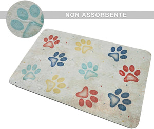 Tappeto Sottociotola Tovaglietta 75x135 cm Pvc Impermeabile Antisfilo Antiscivolo Cane Gatto Dis.A