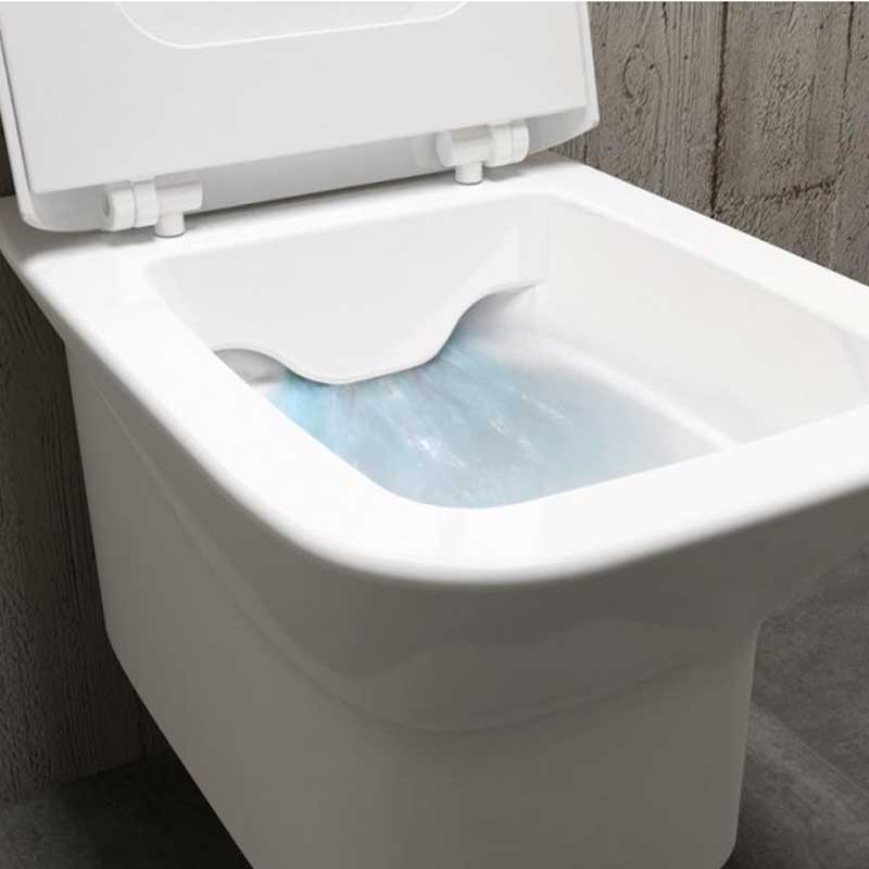 Sanitari sospesi senza brida Ceramica Azzurra Prua Easy Clean con sedile SoftClose