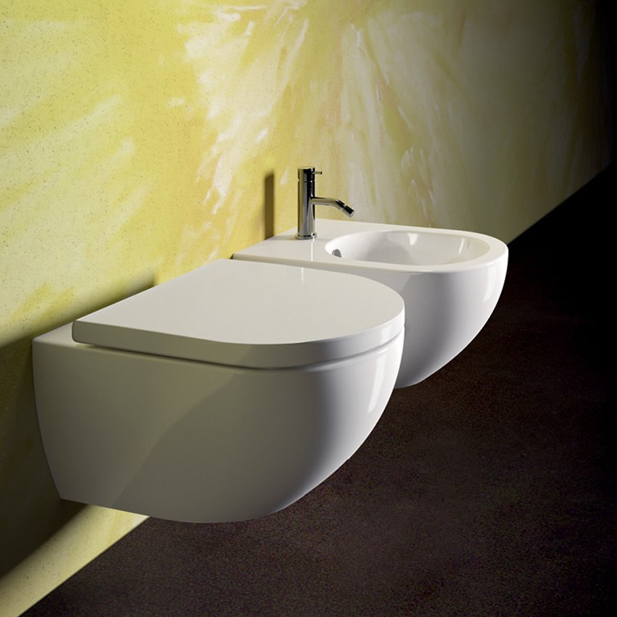 Sanitari Sospesi Ceramica Catalano Sfera 54 Senza Brida Newflush con sedile Soft Close Eco