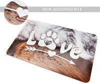 Tappeto Sottociotola Tovaglietta 75x135 cm Pvc Impermeabile Antisfilo Antiscivolo Cane Gatto Dis.D