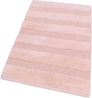 Tappeto Bagno Camera 60x120 Cm Morbido Puro Cotone Scendiletto Doccia Assorbente Antiscivolo Rosa