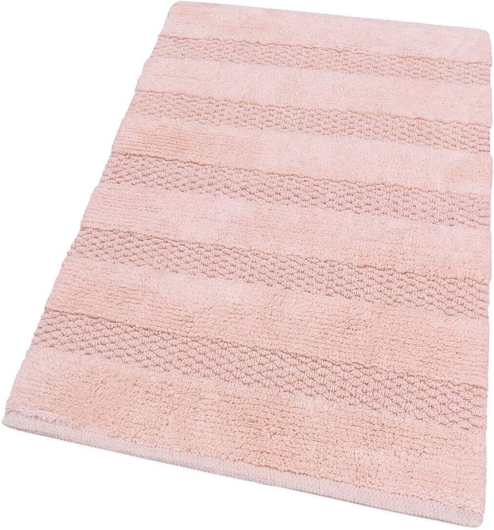 Tappeto Bagno Camera 60x120 Cm Morbido Puro Cotone Scendiletto Doccia Assorbente Antiscivolo Rosa