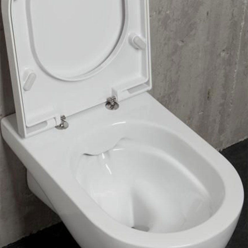 Sanitari Filo muro con Scarico Traslato Senza Brida Ceramica Azzurra Nuvola Easy Clean Sedile Soft Close