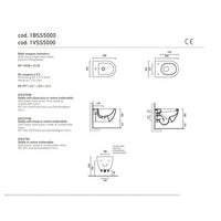 Sanitari Sospesi senza brida Ceramica Catalano Sfera 50 wc NewFlush, bidet e sedile soft close Plus