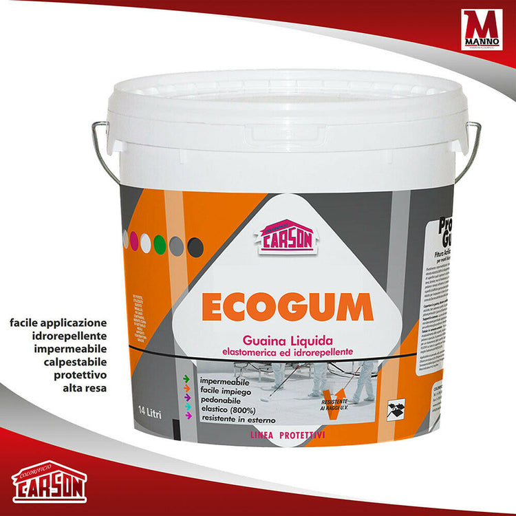 ECOGUM guaina liquida elastomerica pedonabile 14 lt - Carson 14 LT/Verde