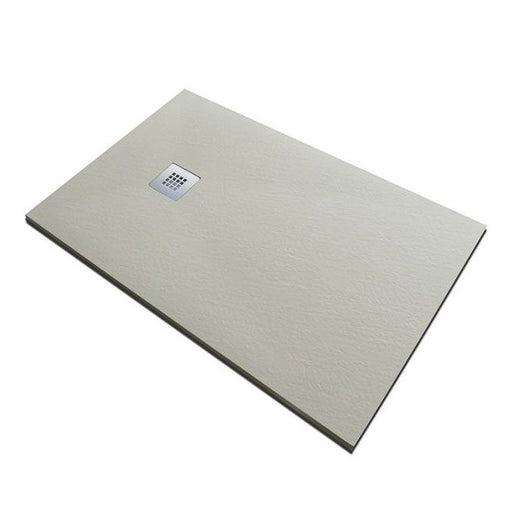 Piatto doccia in pietra SOLIDSTONE alto 2,8 cm - Avorio Crema RAL 1015 - Misura: 80x100 x 2,8h