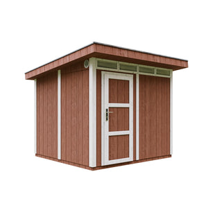 Casetta da Giardino di QUALITÀ PREMIUM 5,9m²-L279xW293cm - TIMBELA M903-REDWOOD RED