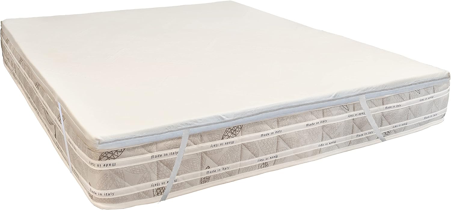 Topper Correttore Materasso matrimoniale ortopedico Rigidità  Media una piazza Memory Foam 160x195 H4 cm sottovuoto 