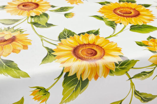 Tovaglia Cucina Antimacchia 120x220 cm Plastificata Cerata Felpata Girasoli