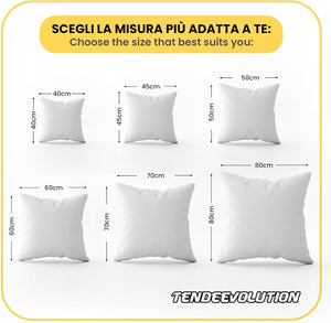 Anima Imbottitura Cuscino 40x40 - Alta Qualità, Confortevole e Ipoallergenica - Perfetta per Arredo Casa e Decorazioni