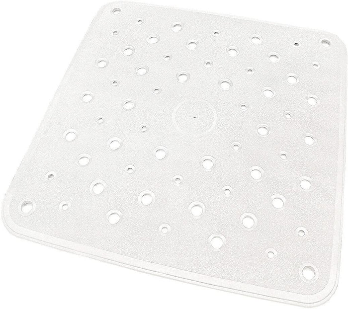 Tappeto Doccia Vasca Bagno Ruvido con Ventose Antiscivolo Profumato 53x53 cm Bianco