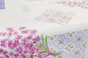 Tovaglia Antimacchia Cucina 140x300 cm Moderna Tela Cerata Felpata Copri Tavolo Lavanda Shabby Chic