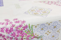 Tovaglia Antimacchia Cucina 140x220 cm Moderna Tela Cerata Felpata Copri Tavolo Lavanda Shabby Chic