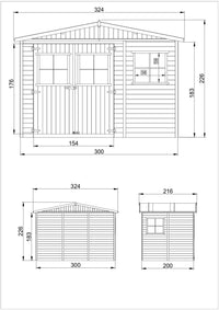 Casa da giardino in legno - 6 m² - TIMBELA M334