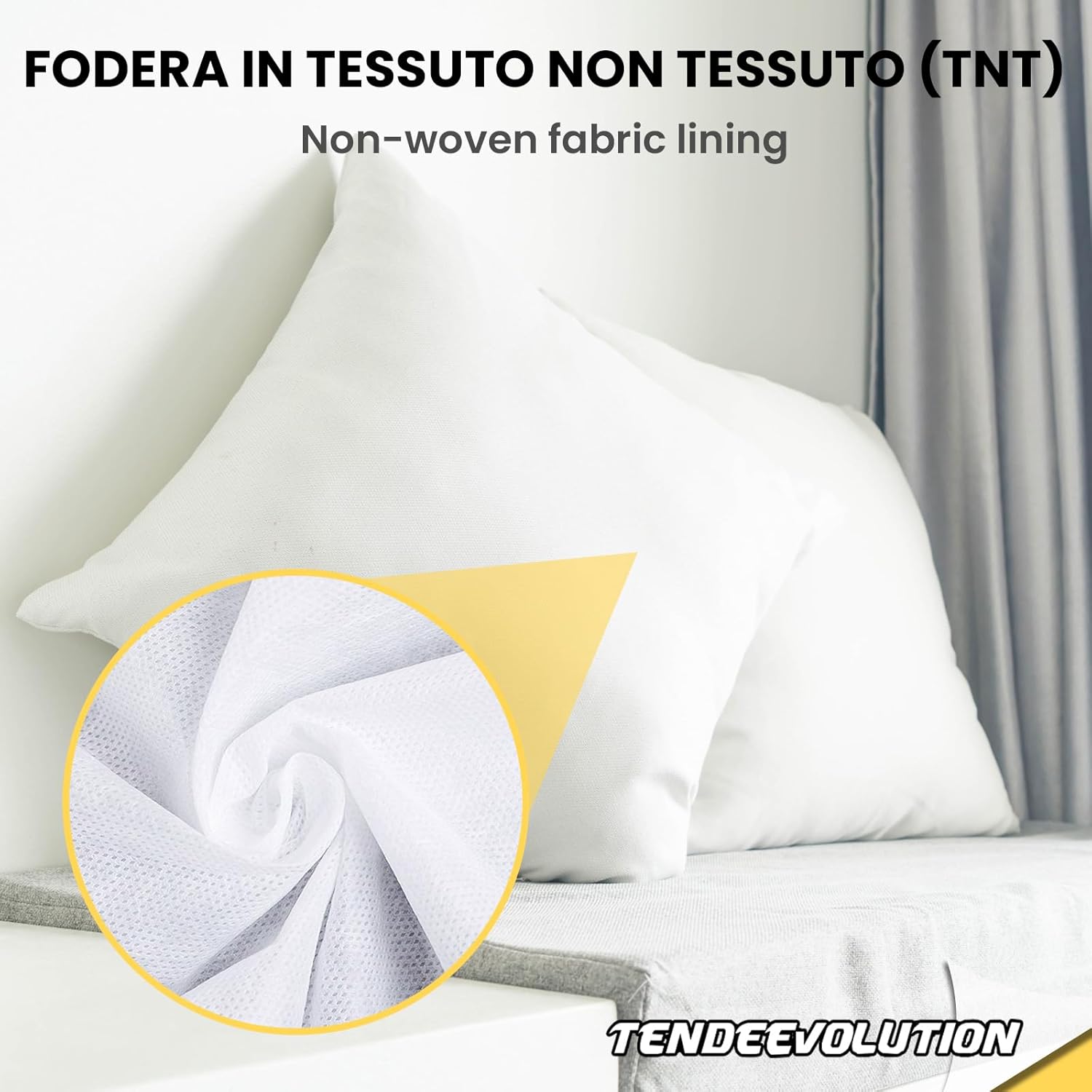 Anima Imbottitura Cuscino 40x40 - Alta Qualità, Confortevole e Ipoallergenica - Perfetta per Arredo Casa e Decorazioni