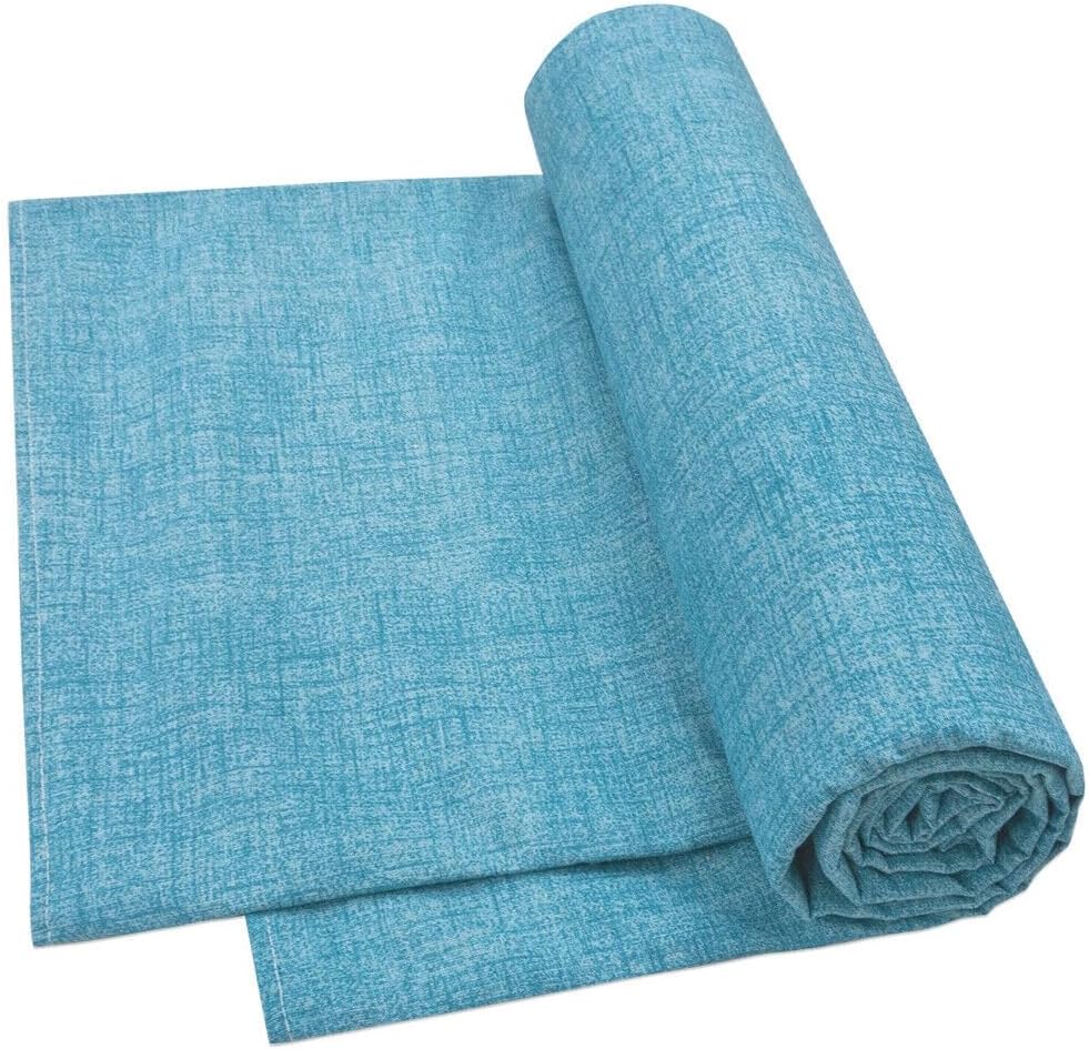 Telo Arredo Cotone 260x280 cm Copridivano Granfoulard Copriletto Tessuto Multiuso Blu Pastello