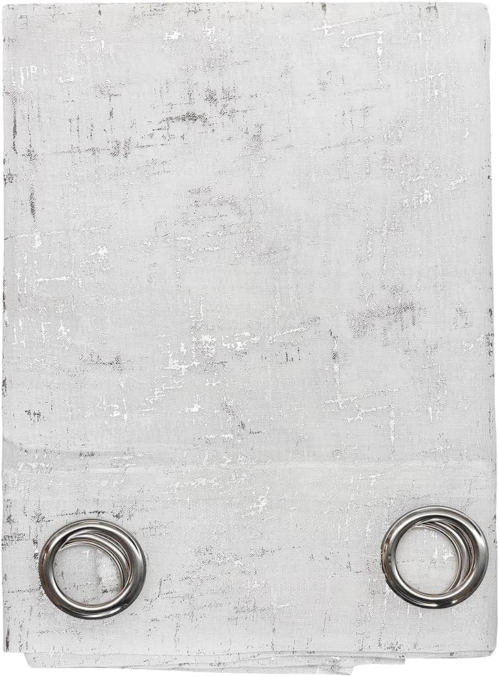 Tende Porta Finestra Occhielli Coppia Moderna 140x280 Cm Semitrasparente Interno Bianco