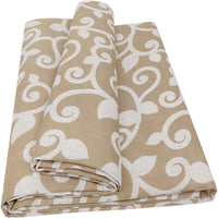 Telo Arredo Cotone 170x280 cm Tessuto Copritutto Granfoulard Copridivano Copriletto Fiori Beige