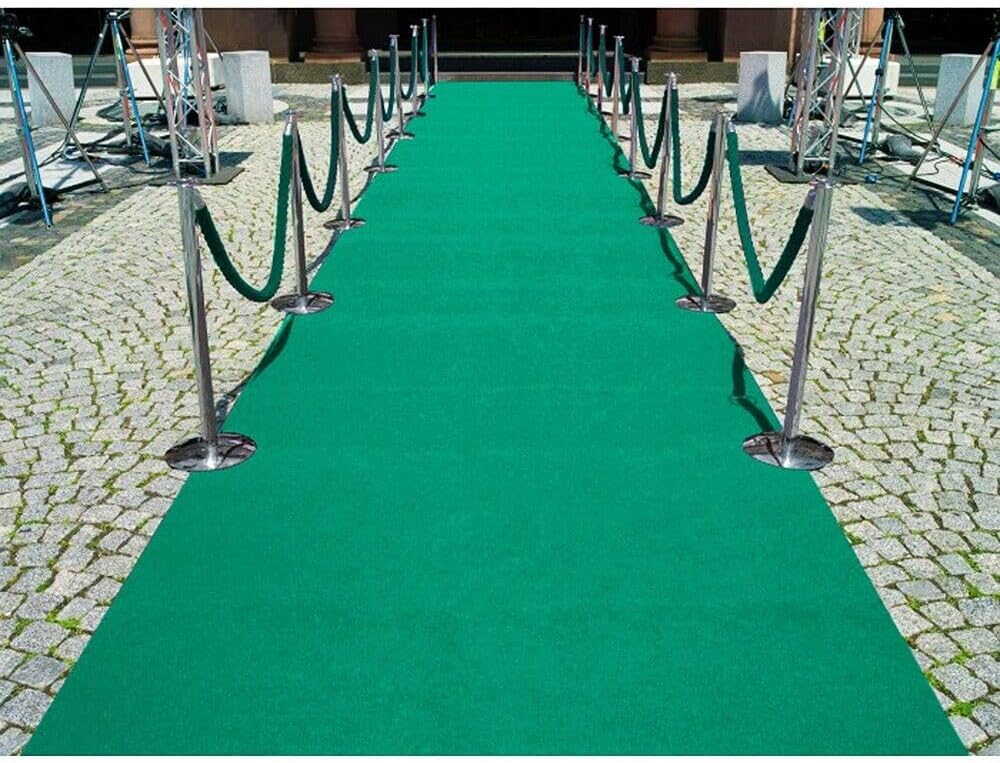 Passatoia Moquette Verde 200x2000 Cm Antiscivolo Cerimonia Evento Fiera Corridoio Negozio Marciapiede