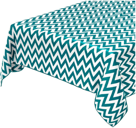 Tovaglia Antimacchia Cucina 135x230 cm Zig Zag Bordata Cotone Plastificato Copritavolo Verde