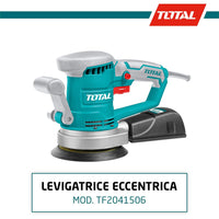 LEVIGATRICE ROTORBITALE ELETTRICA 450W LEVIGATORE ROTORBITALE Ø150mm IMPUGNATURA SOFT TOTAL TOTTF2041506