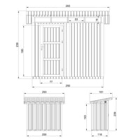 Casetta da Giardino di QUALITÀ PREMIUM 3m²-L161xW294cm - TIMBELA M901-HARVEST HONEY