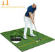 Tappeto da Allenamento Golf 3-in-1, Tappetino da Allenamento in Erba Sintetica con 2 Punte da Golf, 2 Aste di Allineamento e 3 Fori Preforati per le Punte