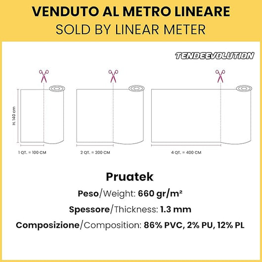 Tessuto FintaPelle Nautica Tappezzeria Alta Qualità "PRUATEK" - Colore MARRONE CHIARO 3560 - Morbida e Resistente - Vendita al Metro - H.140