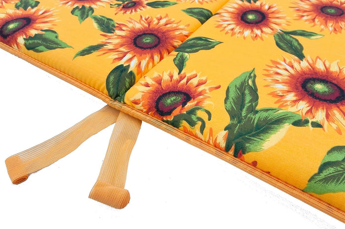 Cuscino Sedia Poltrona Morbido Girasoli Coprisedia Universale Interno Esterno Giallo