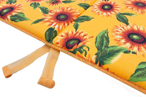 Cuscino Sdraio Poltrona Morbido Girasoli Copri Lettino Relax Pieghevole Made In Italy Giallo