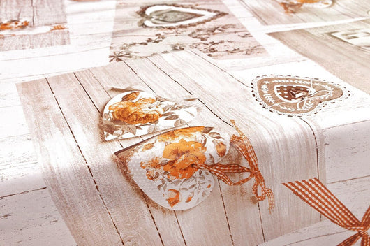 Tovaglia Cucina Antimacchia Plastificata 140x300 Cm Cerata Copritavolo Legno Bianco Shabby Chic