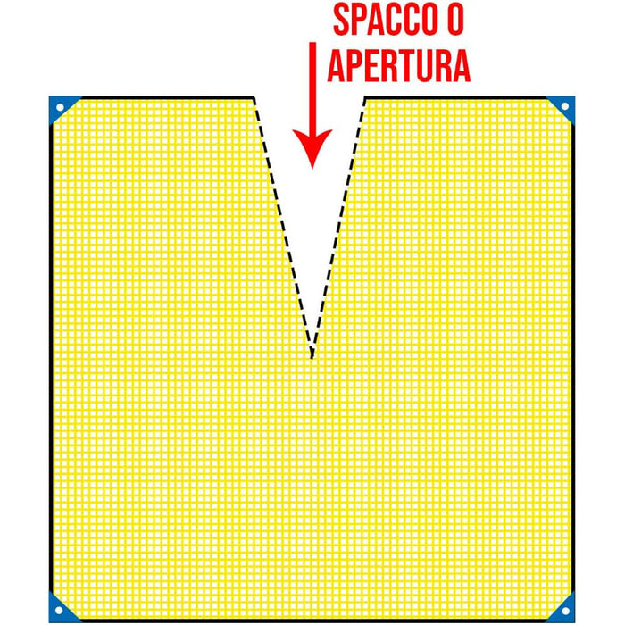 Rete raccolta olive nido d'ape 8x10m con apertura mqf 60gr/mq angoli rinforzati