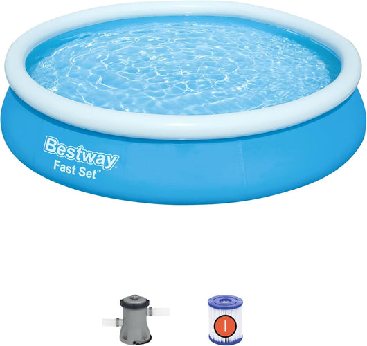 Piscina fuoriterra rotonda 366x76 cm gonfiabile con pompa Bestway 57274